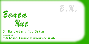 beata mut business card
